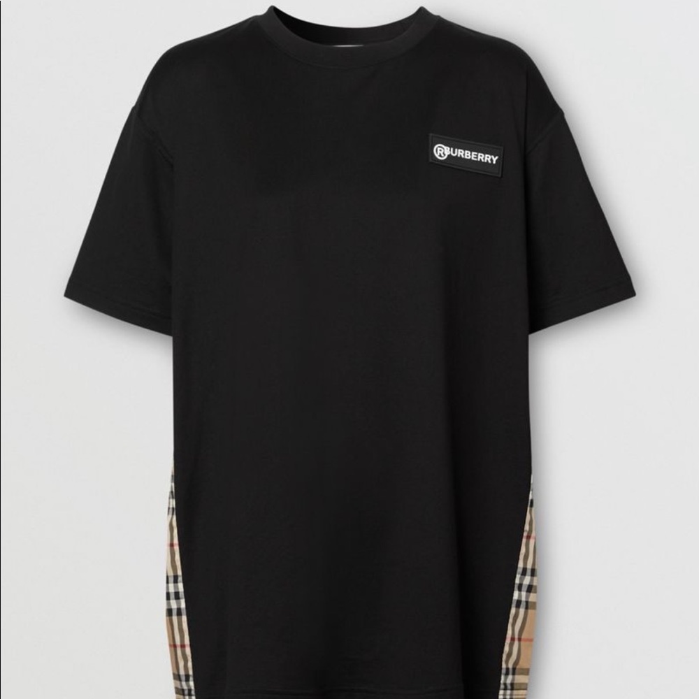 Burberry Vintage check panel cotton t-shirt